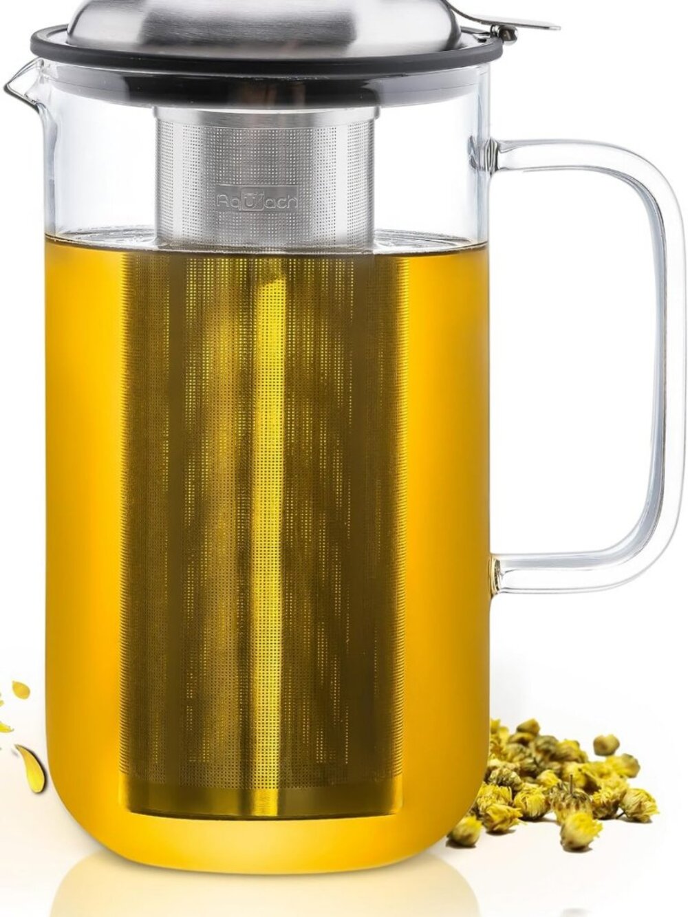 51oz Borosilicate Glass Teapot with Infuser - Stovetop Safe, Perfect for Tea
